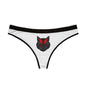 Demon Kitty Women's Thong — Red & Black Cat Face AOP Panty