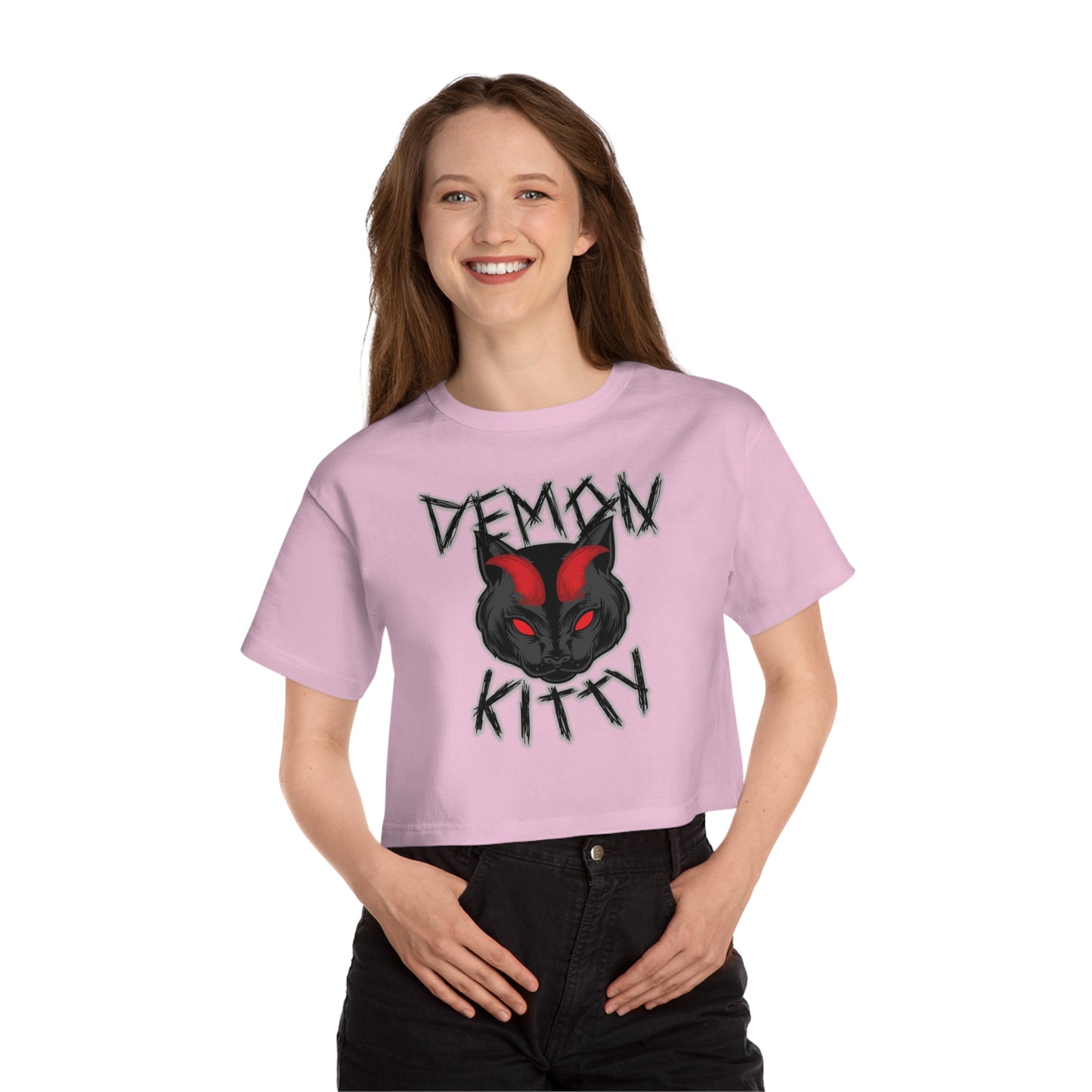 Demon Kitty Cropped T-Shirt