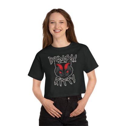 Demon Kitty Cropped T-Shirt