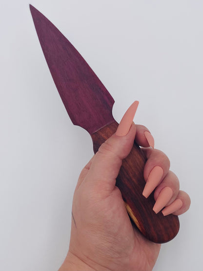 Wood Knife - (Rosewood & Purple Heart)