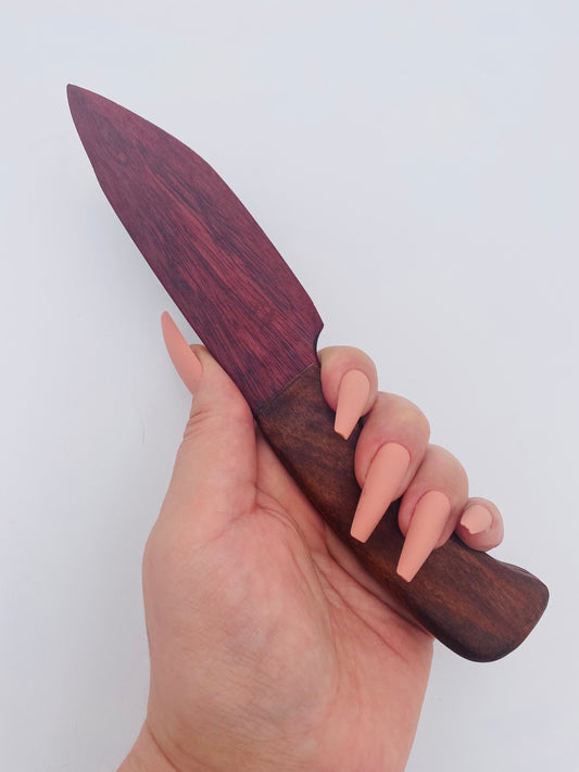 Wood Knife - (Rosewood & Purple Heart)