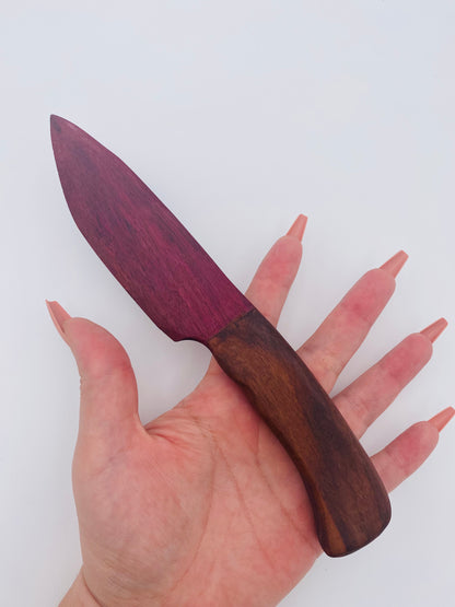 Wood Knife - (Rosewood & Purple Heart)