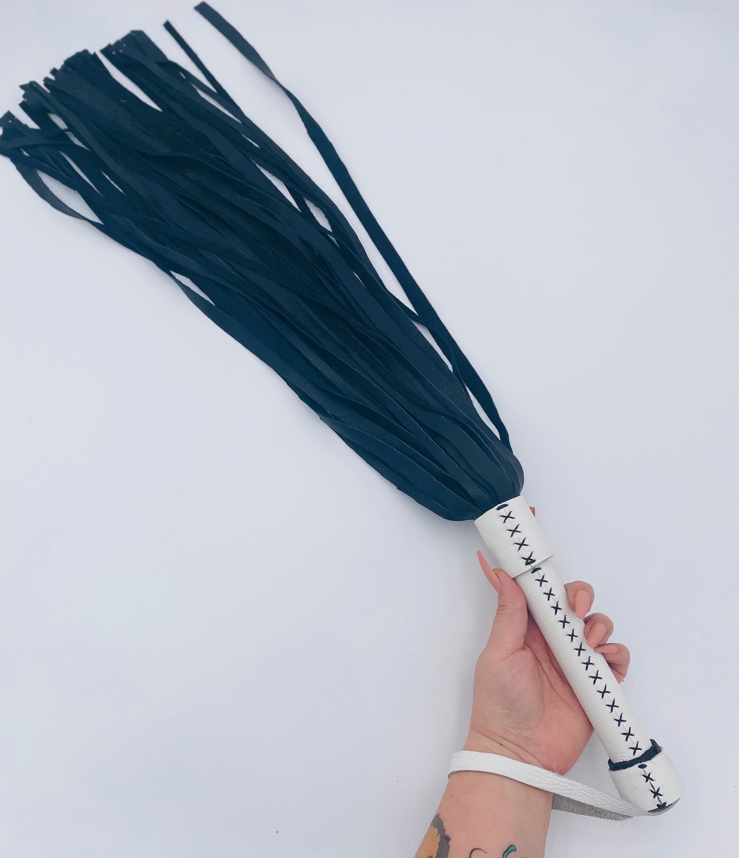 Leather Flogger White